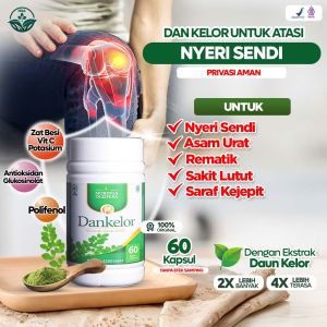 Dankelor Untuk Nyeri Sendi Asam Urat Rematik Sakit Lutut Saraf Kejepit Ekstrak Daun Kelor 60 Kapsul BPOM