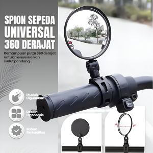 Kaca Spion Sepeda Bike 360° Putar Blindspot Rearview 1PCS TaffSPORT
