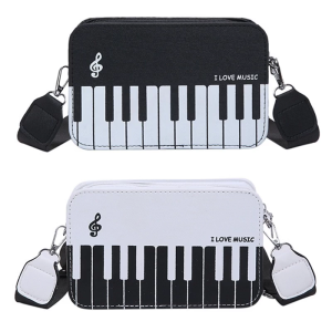 Fashionable Piano Note Crossbody Bag Stylish PU Leather Shoulder Purse Suitable For Parties And Casual Travel