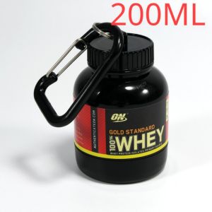 200ml Protein Powder Dispenser Portable Funnel Pill Box Mini Gym Protein Jar