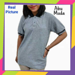 Kaos kerah wanita lengan pendek LIST / Kaos Kerah Polos Wanita lengan pendek / Kaos Kerah wanita