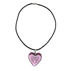 Cool Punk Black Rope Chain Necklace for Women Girls Heart Shape Pendant Necklace Hip-Hop Rope Chain Choker Gift