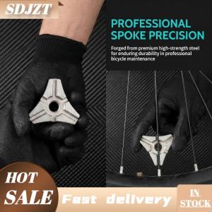 SDJZT Mountain Bike Spoke Wrench 6 Socket Triangle Design Rustproof Tool for Precise Wheel Maintenance at Home or Workshop
