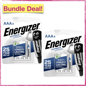 [Bundle of 2] Energizer Ultimate Lithium AAA Batteries (2 Cards 8 pcs)