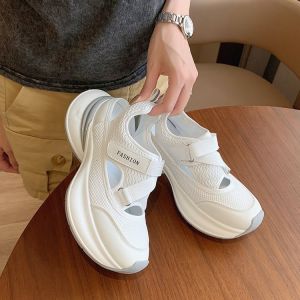 Sports Sandals for Women Wear Thick-soled Hollow and Breathable Dad Shoes for Women Summer Small White Shoes for Women