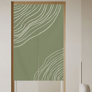Door Curtain Fabric With Rod for Kitchen Toilet Home Doorway Long Japanese Decoration and Room Divider Partition Create Good Feng Shui