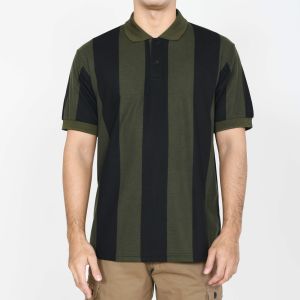 Kaos Polo Pria Motif Garis Garis / Kaos Polo Seragam Kerah Dewasa M L XL XXL / COD