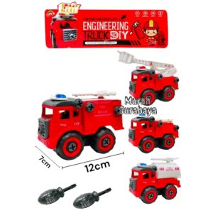 DIY Mobil KontruksiPemadam Dan Military Bongkar Pasang X202A | Mainan Anak Edukasi Dan Kreatif Di Rakit Tanpa Baterai Sudah Ada Obeng nya | Mainan Anak DIY Bongkar Pasang Terbaru Dan Murah Satu Set isi 4 Pcs Berbeda