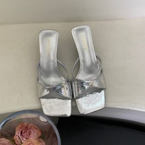 French Temperament Niche Open-toe National Style Sandals Womens Wears Strappy High Heels and Block-heeled Sandals