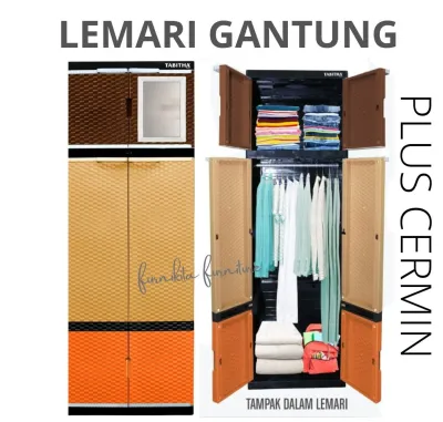 LEMARI PAKAIAN PLASTIK TABITHA GANTUNGAN ROTAN [TABBOX]