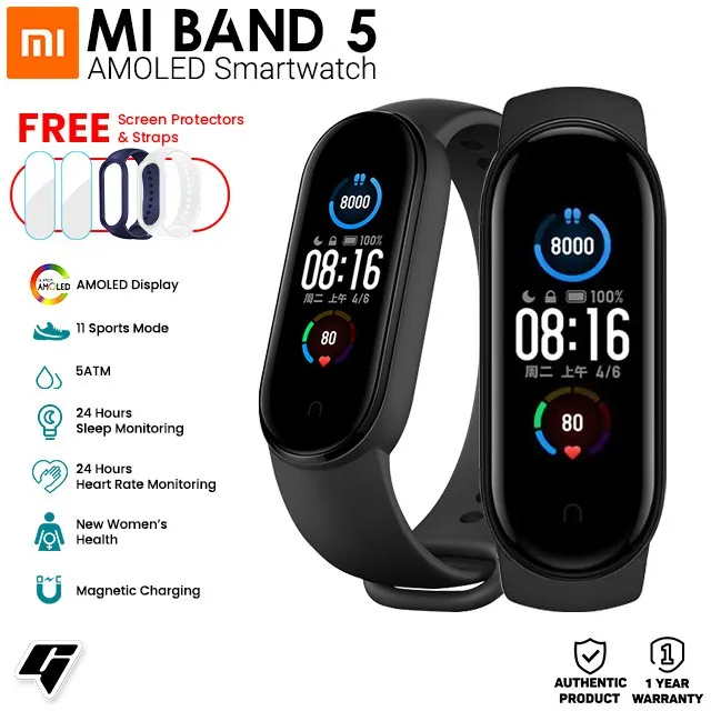 Xiaomi Mi Band Fitness Tracker Smart Watch AMOLED Display
