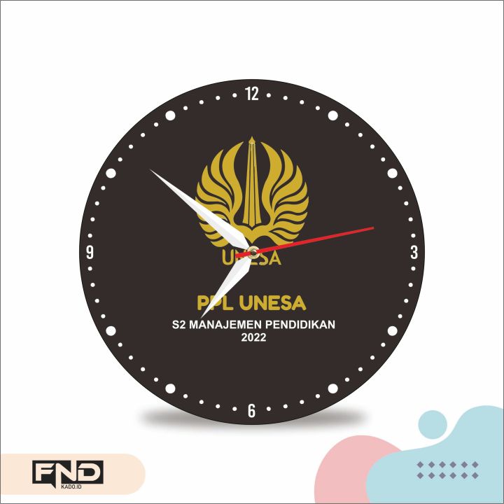 Jam Dinding Custom KKN Jam Dinding PAR Logo Instansi Cinderamata