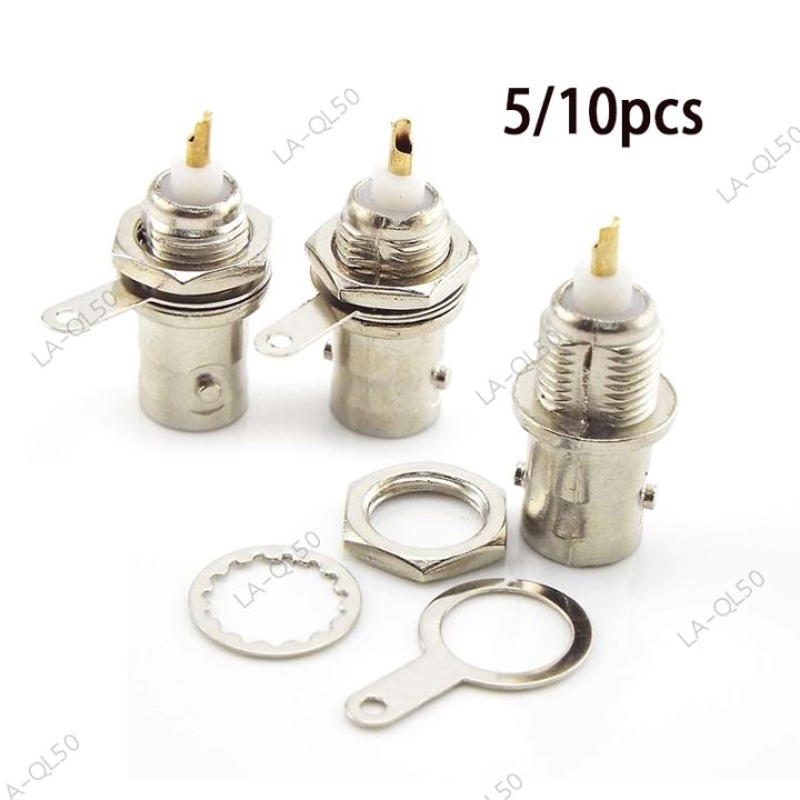 25-Pack BNC Female Chassis Mount Connectors – Panel Mount Solder Bulkhead Jack – M555