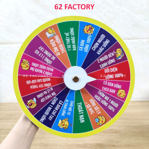 Vòng quay ăn nhậu 16 ô khủng long bằng gỗ MDF chống nước an toàn