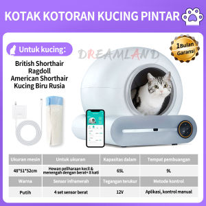WiFi 2.4G Kucing Litter Box 9L Automatic Self Cleaning App Control LED screen Cat Toilet Deodorization Cat Sandbox Big Size