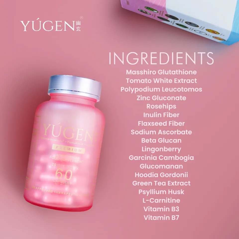 yugen glutathione YUGEN 20 in 1 GLUTATHIONE & SLIMMING CAPSULE