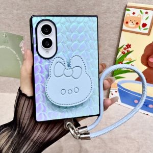 Cute Case for Samsung Galaxy Z Fold8 Ultra/Fold8/Fold7/Fold6 Case with Chain[Hinge Protection] [Folding Stand] Women Shockproof Protective Case for Galaxy Z Fold 8 Wide