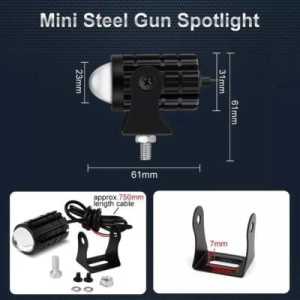 Lampu Tembak Laser Led Mini 2 Warna - Lampu Tembak Sorot Foglamp Mini D2 Laser Gun Bonus Saklar