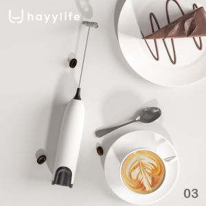 HAYYLIFE Milk Frother Elektrik Mini – Pengocok Susu & Kopi Otomatis Portabel Anti Percik HL-AJA801