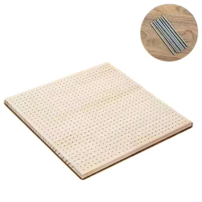 BIFANY Square Crochet Boards Wooden DIY Board Handmade with Stainless Steel Rod Blocking Mat Knitting Hats