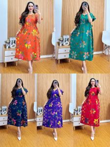 Daster Inara Batik Cap Rayon Grade A  Busui Resleting Depan - Baju Tidur Daster - Daster Wanita Lengan Pendek - Daster kekinian Motif Terbaru