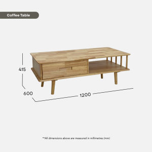 [FREE INSTALLATION] Como Home 6ft Solid Wood TV Cabinet Set Rak TV Meja Kopi Berat Up to 70-Inch TV