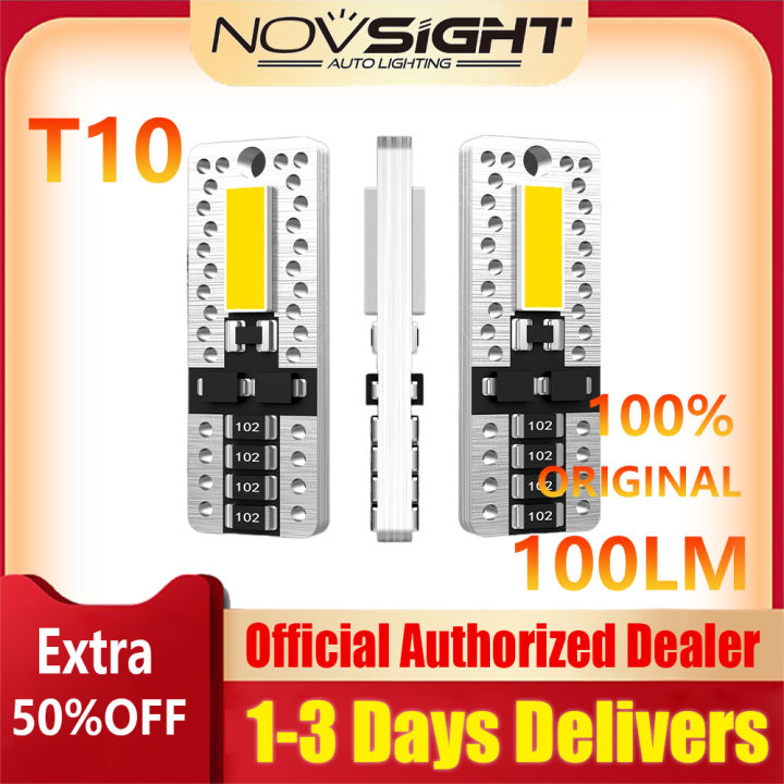 Ampoules LED T10 Pour Clignotants Voiture - 2 Pièces - Lumière Jaune 200LM - Compatibles Nombreuses Voitures - Faciles à Installer