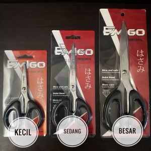 Gunting Tanggung 6 inch 16 cm Emigo Pemotong Scissors Tajam Pemotong Kertas DIY Alat Potong Bahan Stainless Steel Berkualitas Alat Peralatan Perlengkapan Rumah Tangga Potong Cutter Karton Bufalo Kardus Box Paper Plastik Plastic Grosir Prakarya Malang