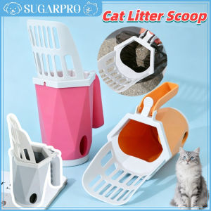 All In One Cat Litter Scoop with Garbage Bag Box Pet Toilet Cleaning Cat Poop Scooper Litter Shovel