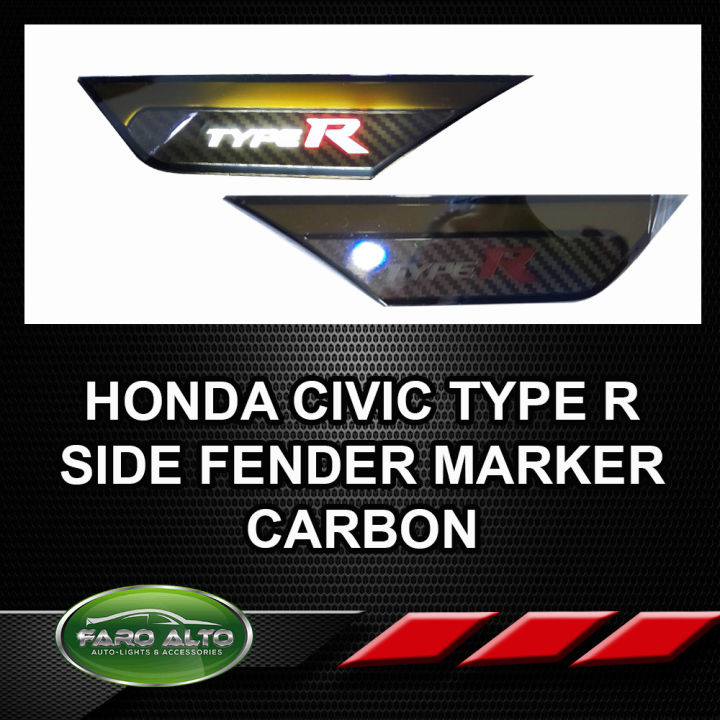 Type R Marker Honda Civic Type R Side Fender Marker Carbon 2016-2020 | Lazada PH