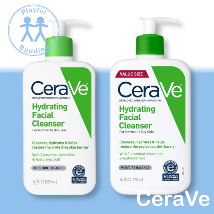 Cerave Hydrating Facial Cleanser | 12 fl oz (355 ml) or 16 fl oz (473 ...