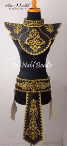 An-Nahl renda Bordir satu set dada lingkar/hiasan dada/kostum tari/aksesoris tarian