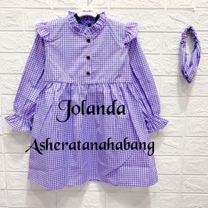 JOLANDA TUNIK ANAK UMUR 4 - 16 TAHUN BAHAN KATUN KOTAK YANDED FREE BANDANA FREE ONGKIR CASH BACK BISA COD