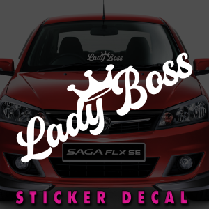 Lady Boss Crown Custom Sticker Car Windshield Decal Ladyboss