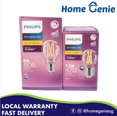 Philips Dimmable LED 3.5W / 6W E27 Warm White