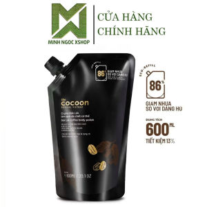 Túi Refill - Tẩy da chết cơ thể cà phê Đắk Lắk The Cocoon 600ML cho làn da mềm mại và rạng rỡ