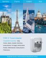 2 Pack European Travel Plug Adapter, VINTAR Foldable International Power Adapter with 2 AC Outlets 3 USB Charging Ports(2 USB C), Type C Power Adaptor to Most Europe Italy Spain France Iceland Germany. 