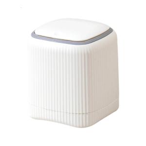 ป้องกันการรั่วไหลสำหรับชั้นวางโต๊ะเคาน์เตอร์รูปร่างตามหลักสรีรศาสตร์ถังขยะขนาดเล็ก ABS PP