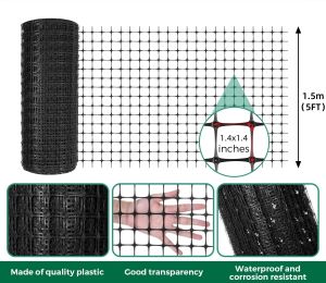 5ft chicken net plastic fence net 10/20/30/50M high toughness fence net for garden orchard farm balcony protection