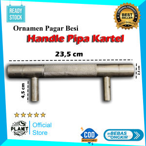 Handle pintu pagar besi pipa kartel / Pegangan Pintu Gerbang Besi Super