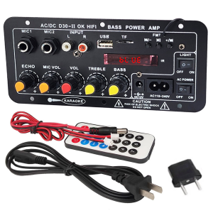 【COD จัดส่งที่รวดเร็ว】2000Wแอมป์ขยายเสียง เพาเวอร์แอมป์ DC12V/220V เครื่องขยายเสียงไฮไฟไร้สายบลูทูธ แอมป์จิ๋ว แอมจิ๋วบลูทูธ FM SD HIFI 2CH AMP เครื่องเล่นเพลงสำหรับ