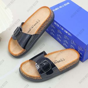 WATER FISH brand 2024 womens fashion non-slip slippers Soft buckle adjustable strap sandals for women