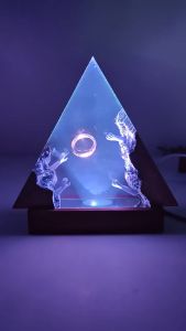 FFBH Resin Wooden Night Light Bedroom Ornament Luxury Creative Art Ornaments Aesthetic Modern Halloween Ornament Home Decorations 2Z6B7