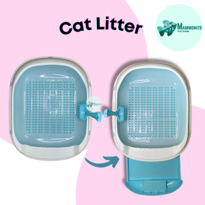 Pet Cat Litter Box with Pull-Out Tray and Scoop DHD-56