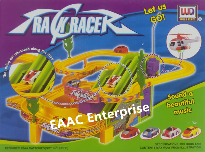 Rack Racer Racing Car Track With 4 Racing Car Play Toy Lazada