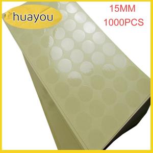 huayou ฉลากปิดผนึกพีวีซีวงกลมฉลากกลมใสขนาด15มม. 1000