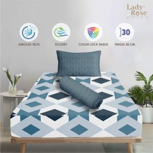 Sprei Lady Rose Prime 120x200 Tinggi 30 Cm Set Lengakap Bahan Premium Berkulitas