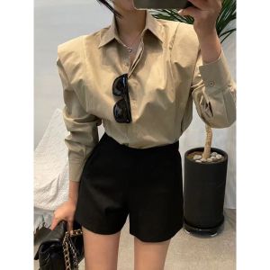 LEONNA Daphne Kemeja Wanita Desain Musim Semi Dan Musim Gugur Atasan Lengan Panjang