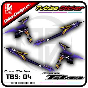 Sticker Striping Variasi Smash Titan - Striping Motor Smash Titan Desain Racing. TBS.SF.04