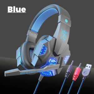 Head mounted gaming headphones e-sports wired headphones compatible with multiple devices sensitive microphones comfortable to wear